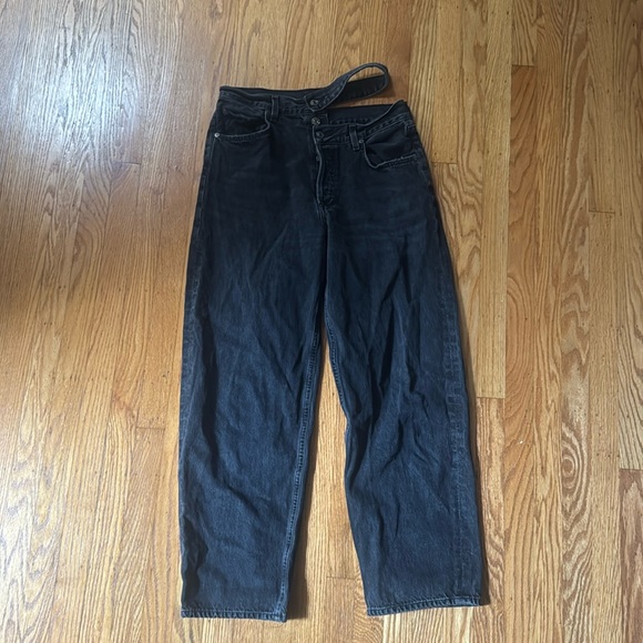 Agolde Broken Waistband Black Jeans Size 28 $250 - Picture 2 of 6